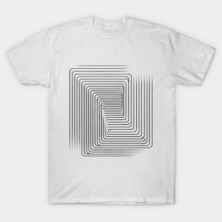 Not Perfect Visuals | Minimalist Black Lines  | Optical Illusion T-Shirt